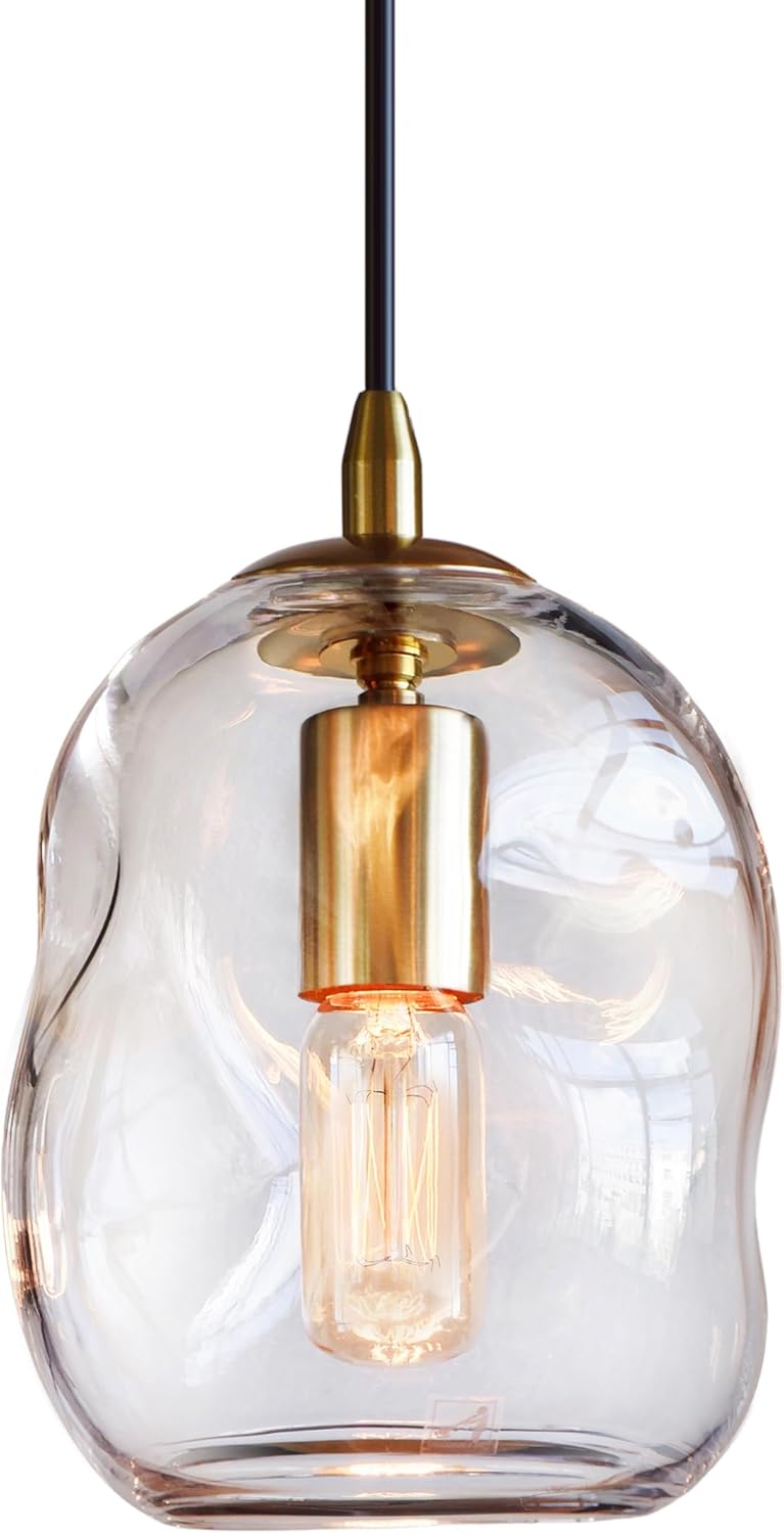 Clear Organic Glass Pendant Light