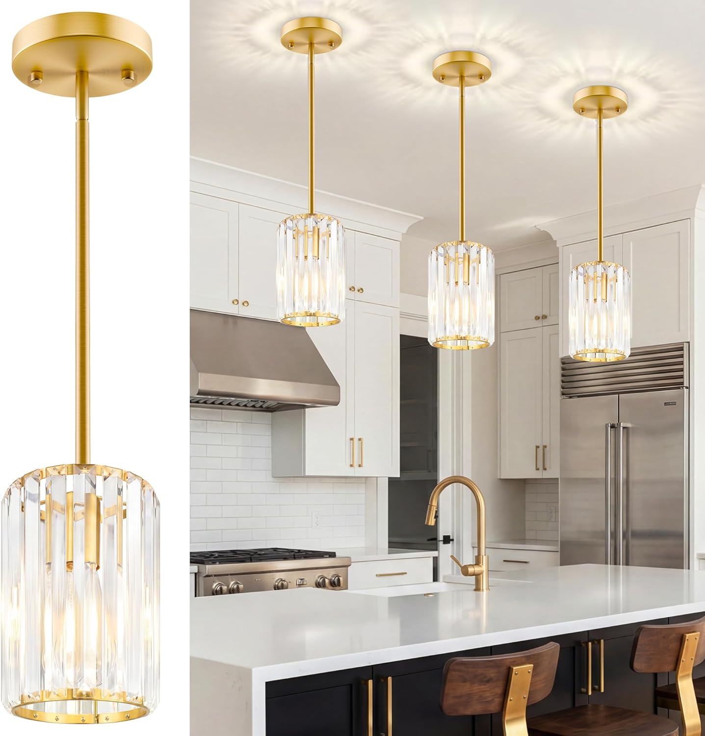 Crystal Rod Pendant Light