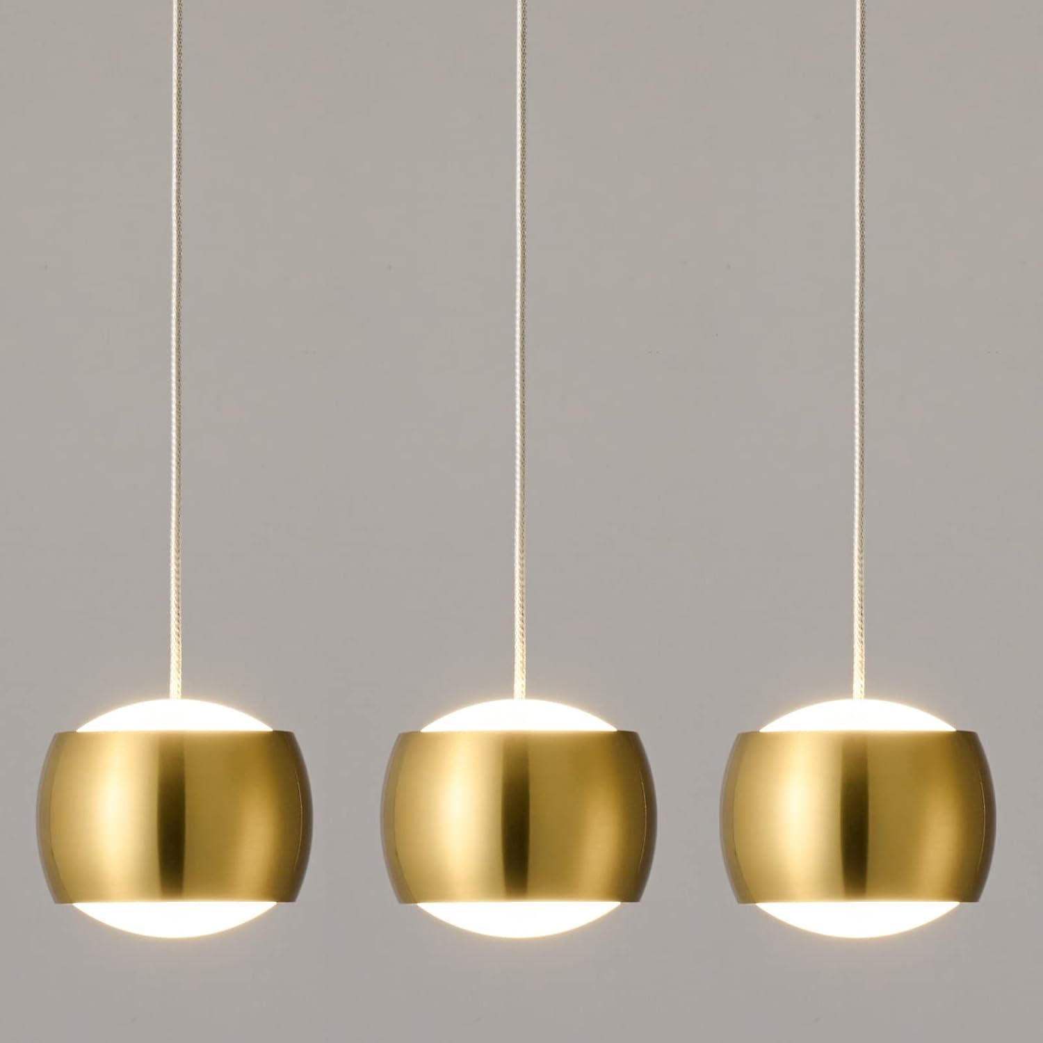 Gold Cylindrical LED Pendant Light